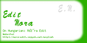 edit mora business card